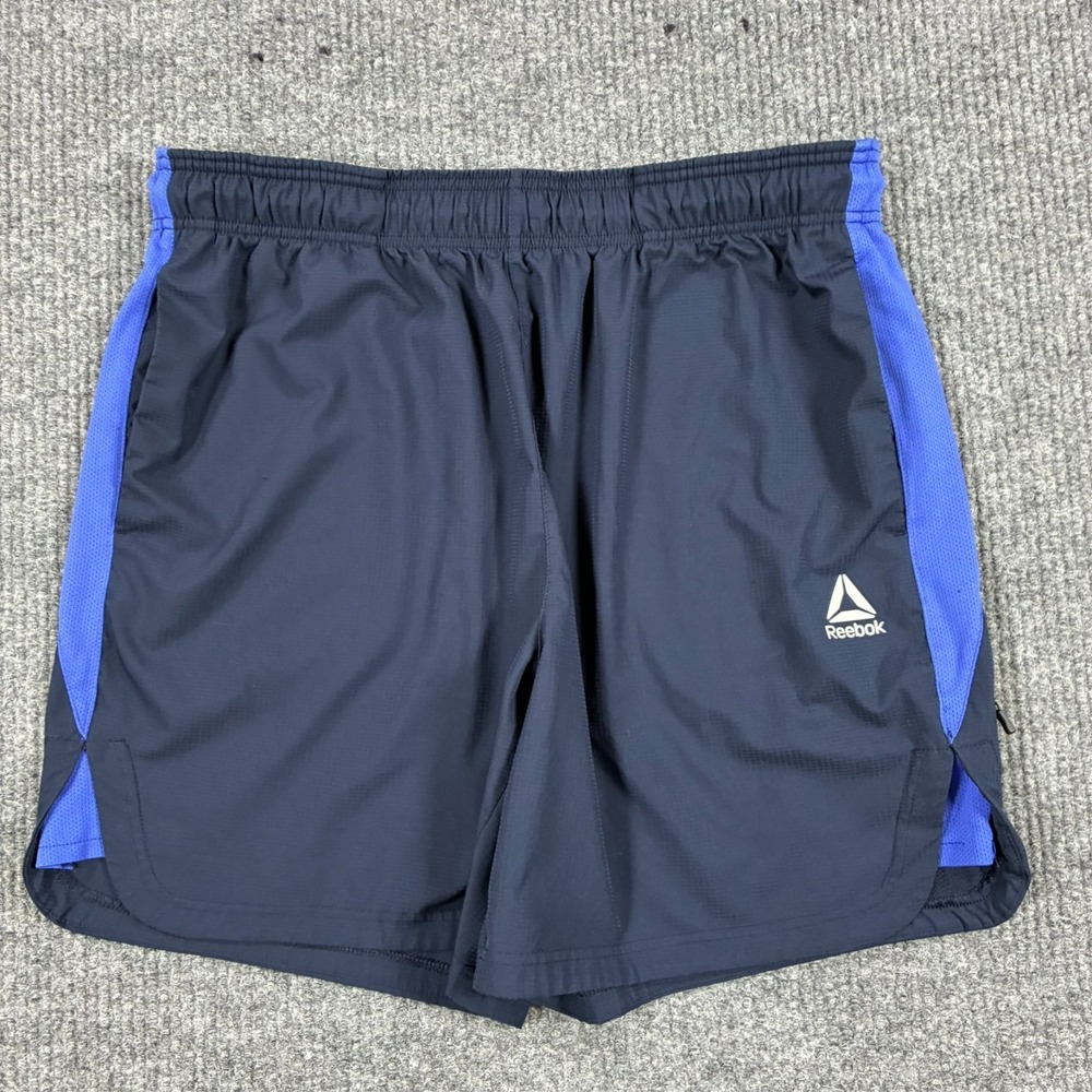 Reebok Mens Athletic Shorts Size XL Navy Blue Running Lightweight Training